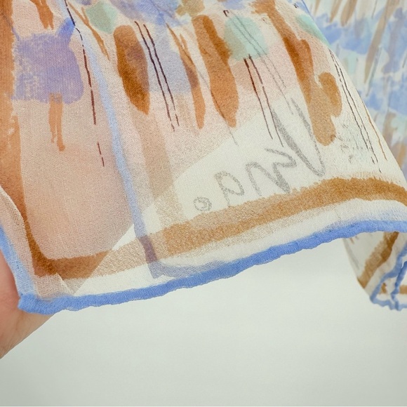 Vintage Scarf RARE Vera Neumann Handrolled Verasheer Made in Japan 13”x42” - Picture 7 of 9